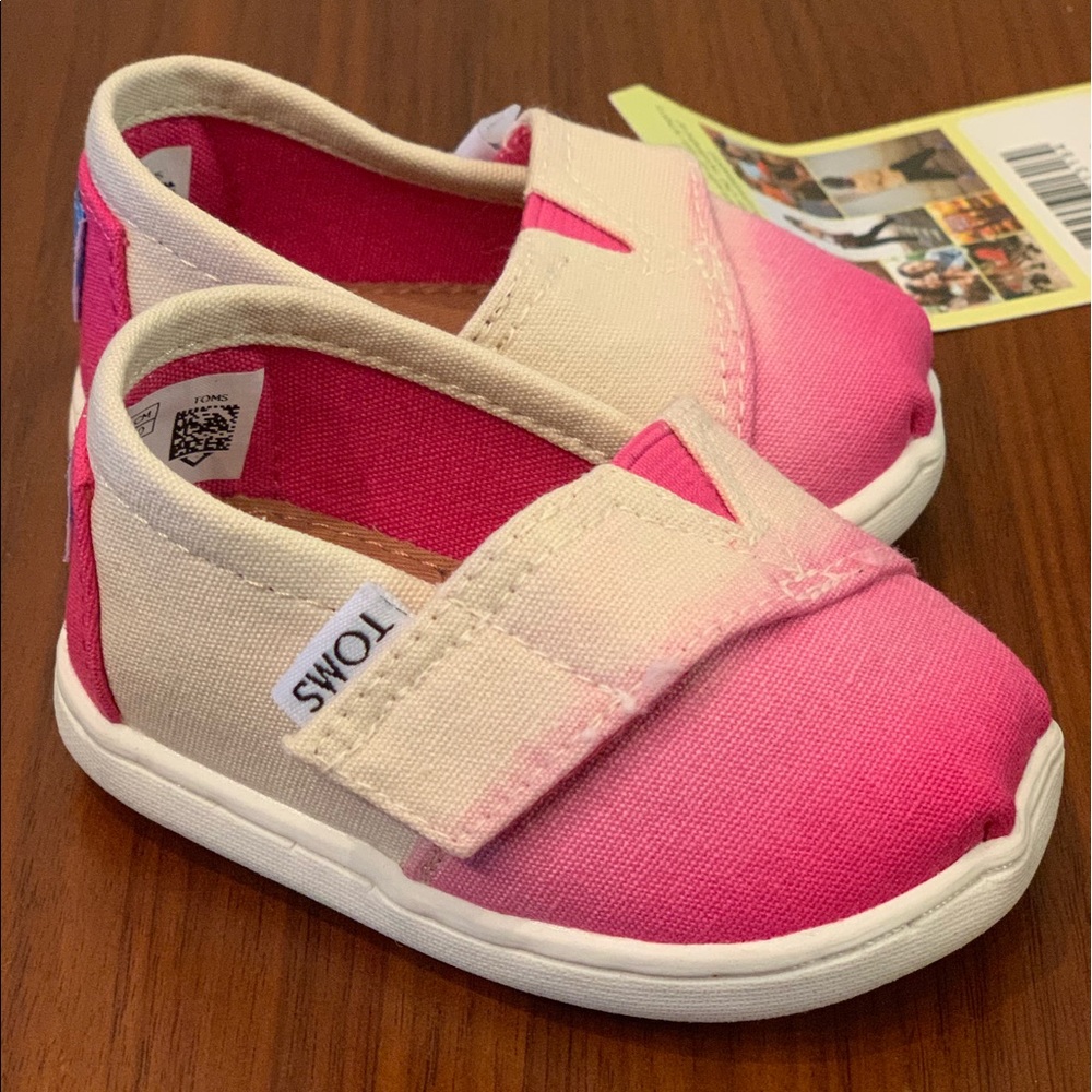 TOMS Classic - Fuschia Dip Dye - Size 3